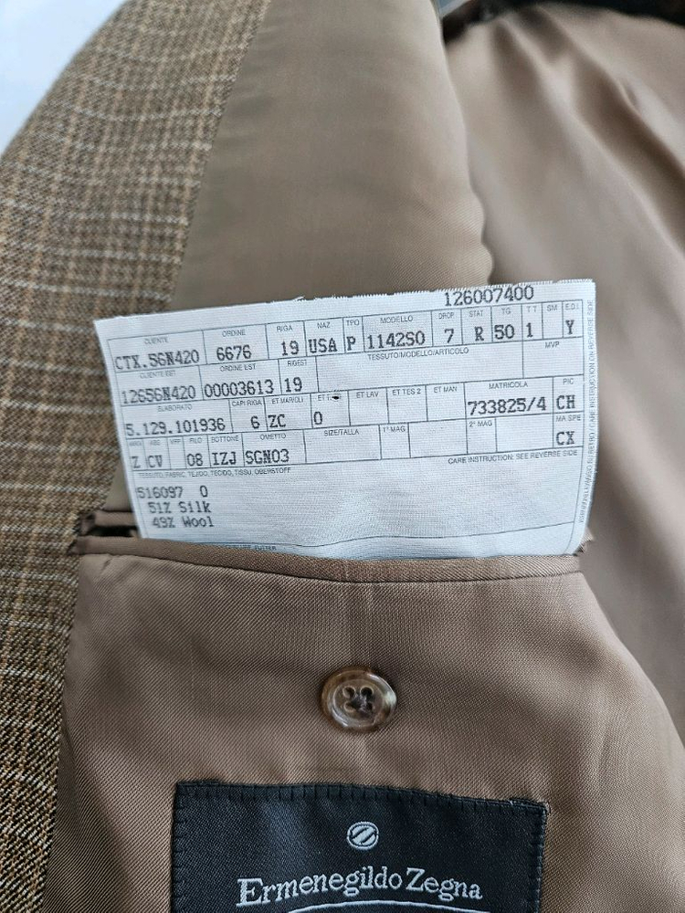 에르메네질도 제냐 울·실크 블레이저 [ 로로피아나 톰포드 에르메스 키톤 쿠치넬리 루이비통 ] 이미지