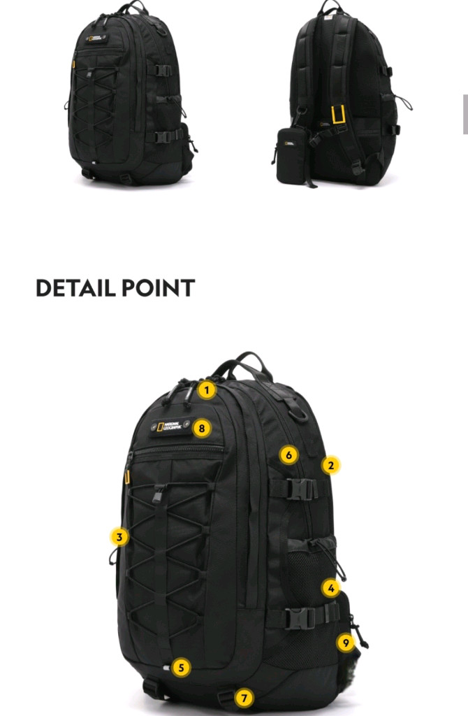 [내셔널지오그래픽] 듀크 백팩 N251ABG600 (블랙, 34L) 이미지