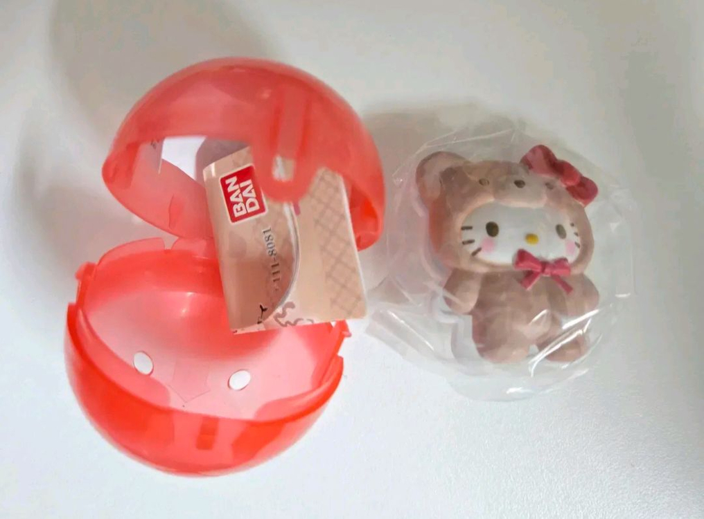 산리오 헬로키티 라떼쿠마 집게 가챠 이미지