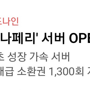 로드나인 신규서버 사전예약쿠폰 팜 이미지