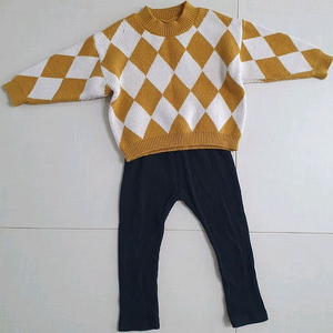 (택비만받을게요) 아기 유아 니트+레깅스 상하복세트 S사이즈 이미지