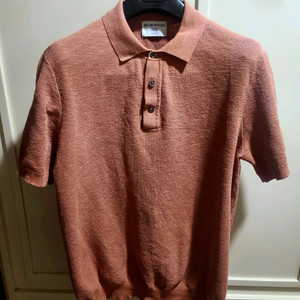 지오지아 And Z / 앤드지 브릭 쿨 터치 티에리 반팔 카라 니트티셔츠 / 100 이미지