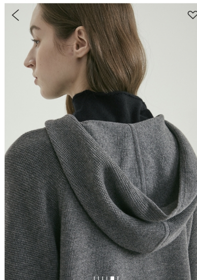 타임 time 딥카키 컬러 후드 니트 프리 사이즈 정품 사이즈 이미지