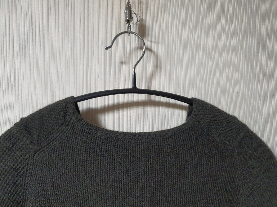 타임 time 딥카키 컬러 후드 니트 프리 사이즈 정품 사이즈 이미지