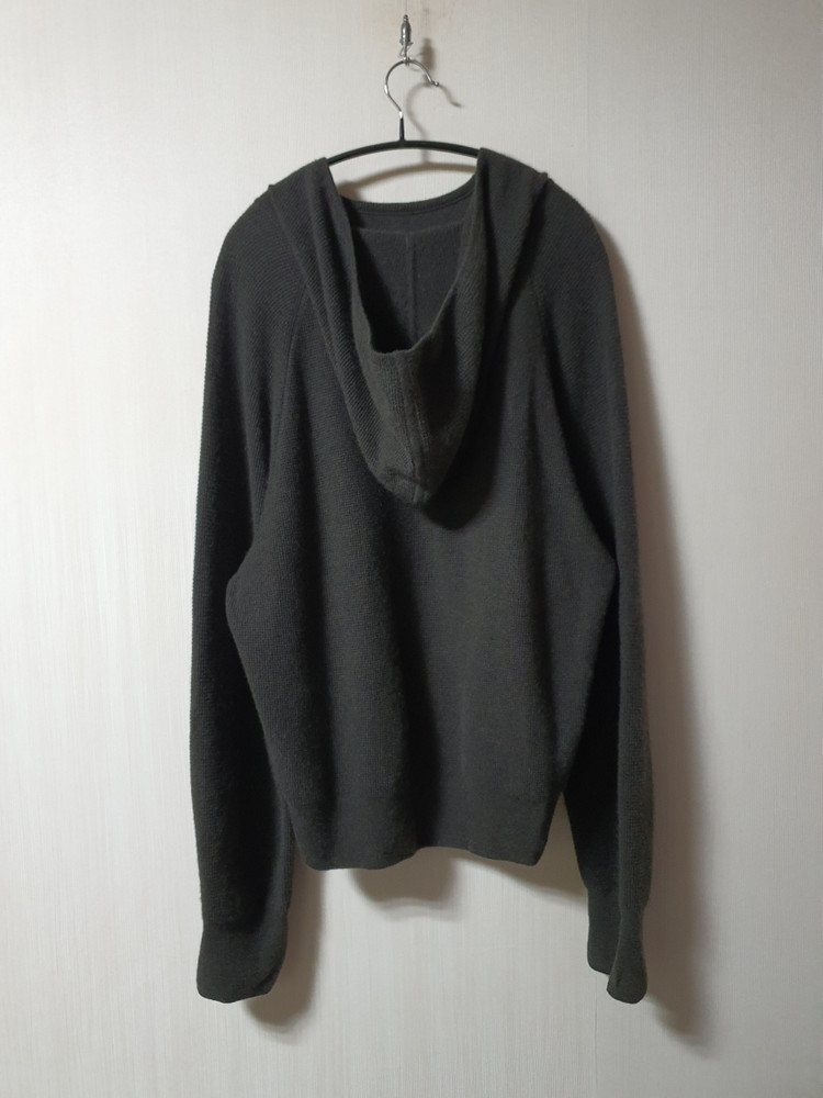 타임 time 딥카키 컬러 후드 니트 프리 사이즈 정품 사이즈 이미지