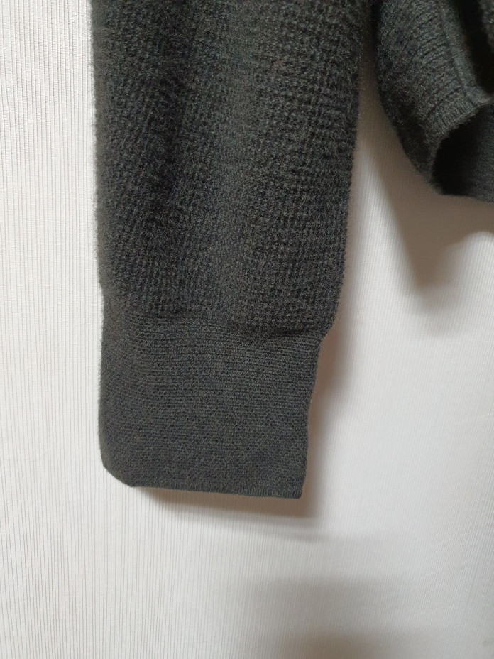 타임 time 딥카키 컬러 후드 니트 프리 사이즈 정품 사이즈 이미지