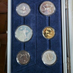 88 올림픽 금,은 기념주화 6종 세트 + 추가 1 이미지