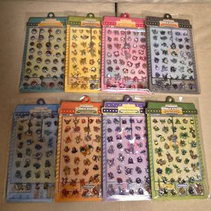 한국 포켓몬스터 버블 스티커 8종 풀세트 이미지