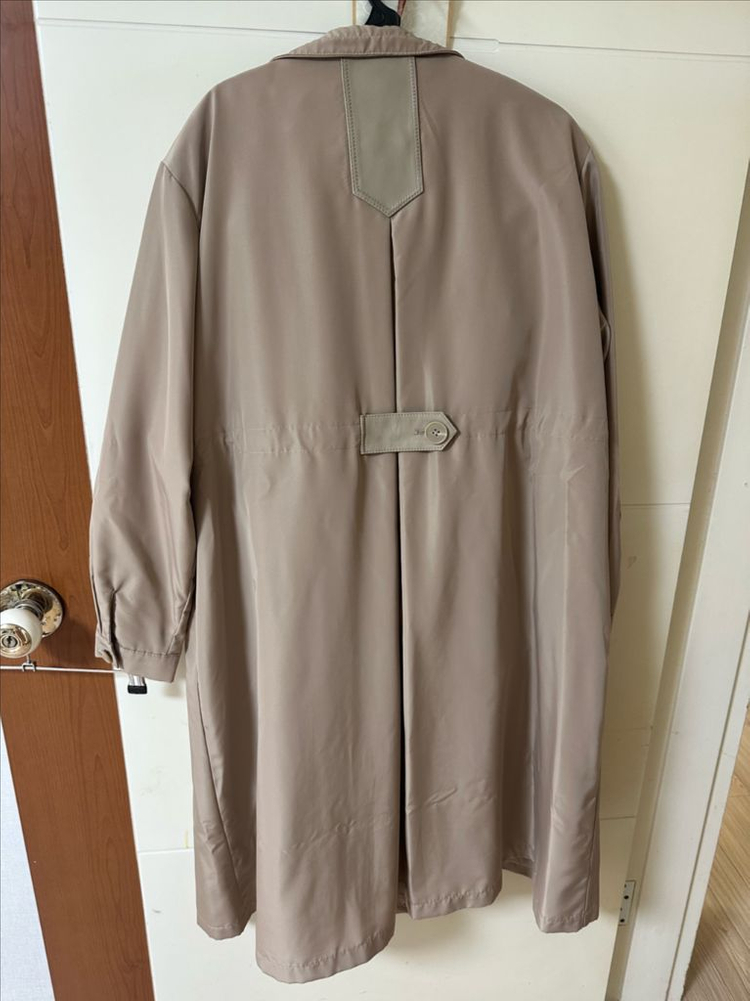 리오벨 양가죽 배색 트렌치 코트 점퍼 66-77사이즈 이미지