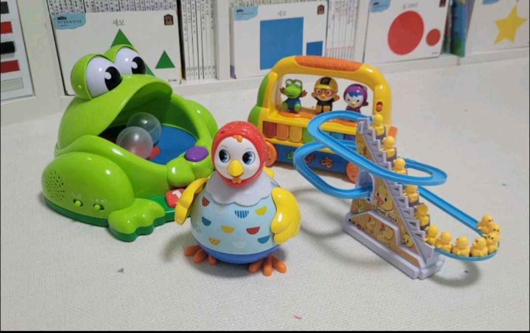 [일괄] 꼬꼬맘 뽀로로뮤직버스 개구리 오리 피셔프라이스 아기장난감 이미지