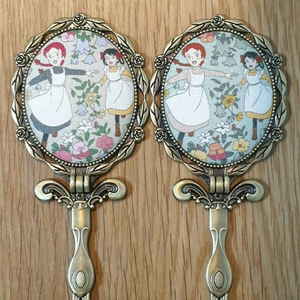 핸드메이드 패브릭 앤틱 접이식 거울(빨간머리앤)_개당 이미지