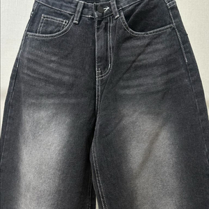 (새상품) 코튼캔디 블랙 와이드 데님 팬츠(착샷있어요) 이미지