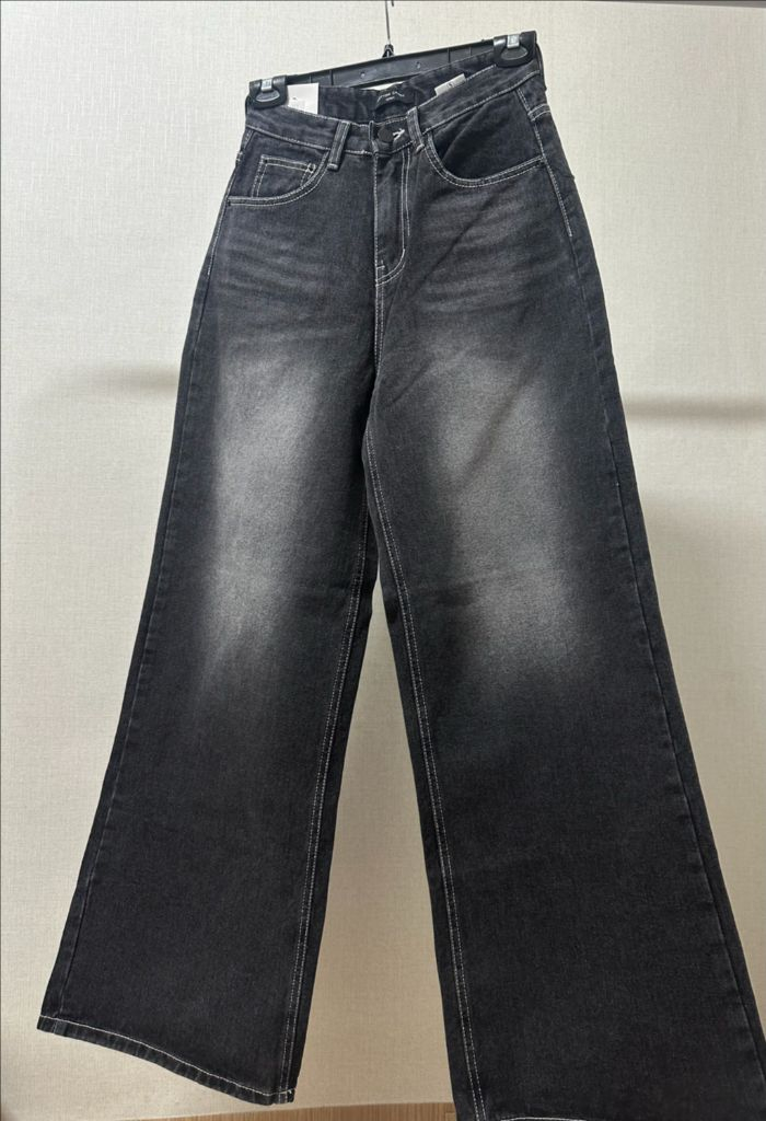 (새상품) 코튼캔디 블랙 와이드 데님 팬츠(착샷있어요) 이미지