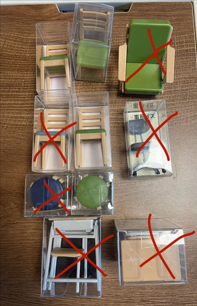 일본 미니어처 가구 및 소품 세트 전봇대 책상 의자 캠핑의자 벤치 기타등등 이미지