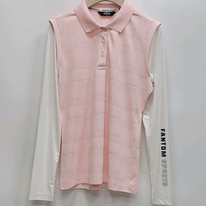 FANTOM 21SS 팬텀 로고 패턴 소재 배색 긴팔 티셔츠 / 여 95 핑크 이미지