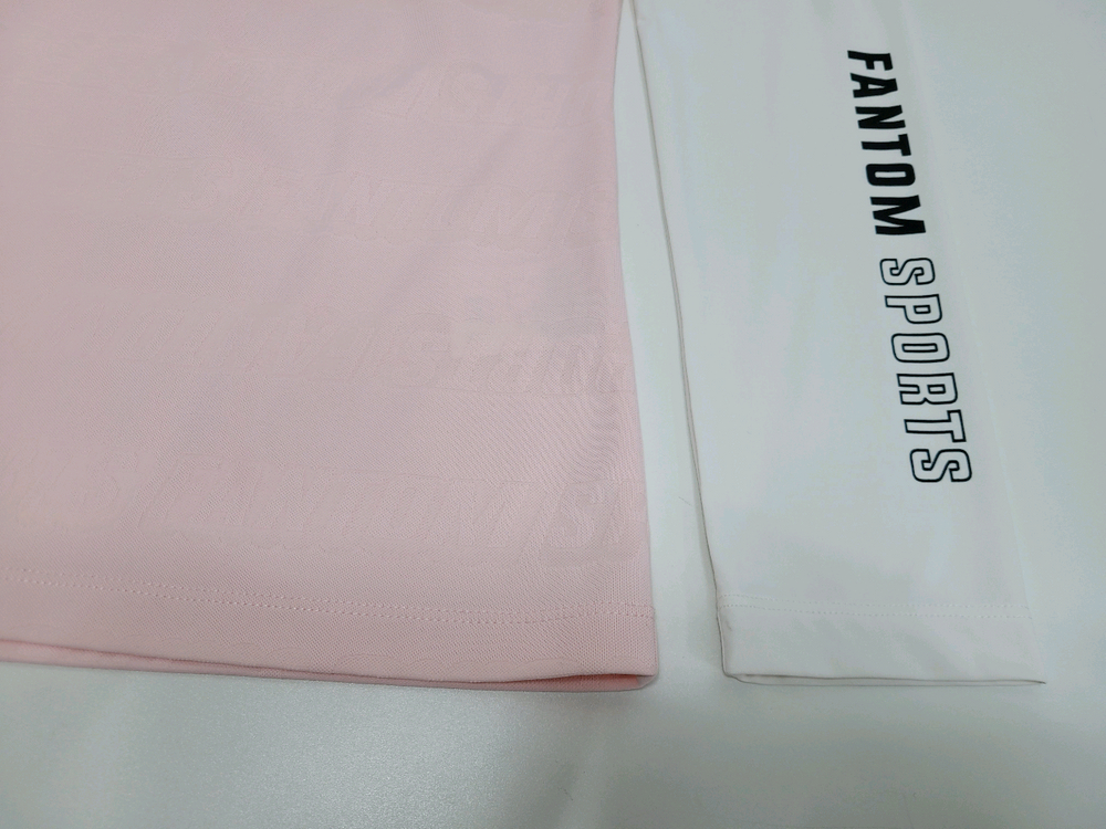 FANTOM 21SS 팬텀 로고 패턴 소재 배색 긴팔 티셔츠 / 여 95 핑크 이미지