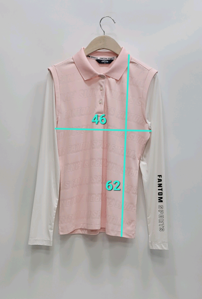 FANTOM 21SS 팬텀 로고 패턴 소재 배색 긴팔 티셔츠 / 여 95 핑크 이미지