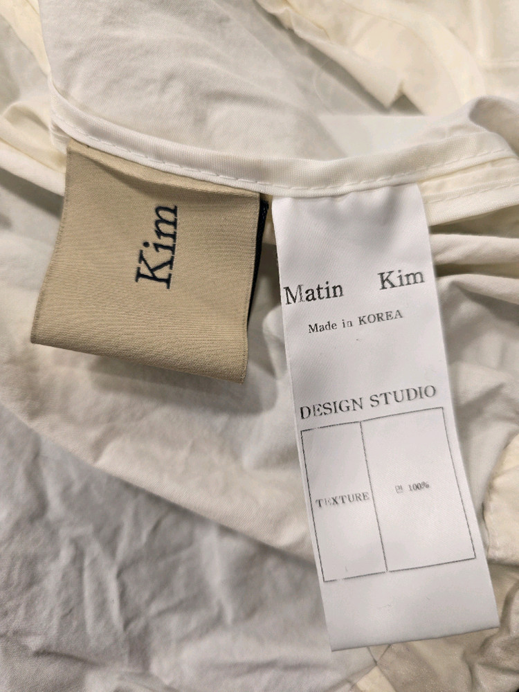 마뗑킴 로고 코팅 바람막이 자켓 점퍼 아이보리 프리사이즈 이미지