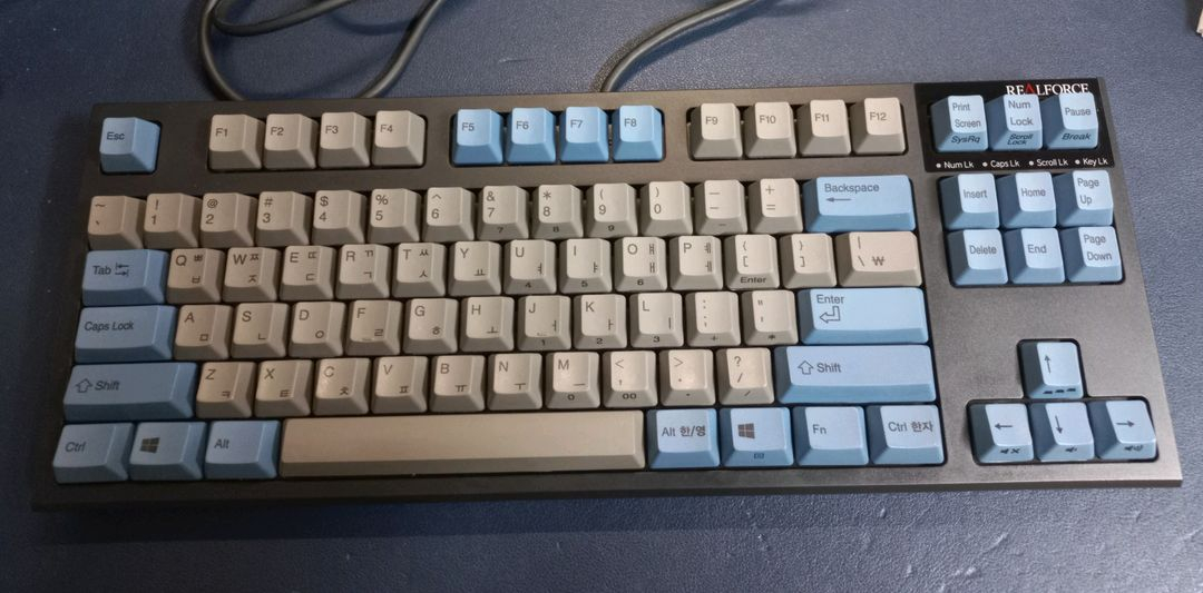 리얼포스 R2 무접점키보드 30g 텐키리스 한글 이미지