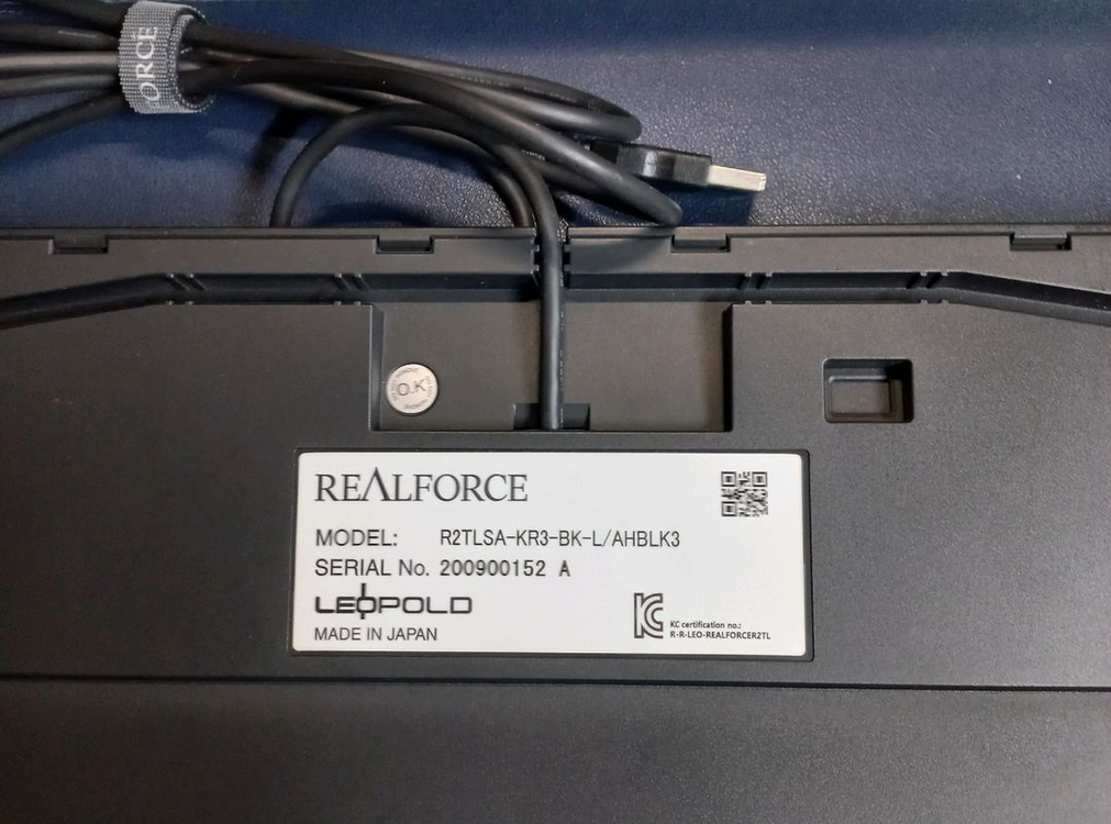 리얼포스 R2 무접점키보드 30g 텐키리스 한글 이미지