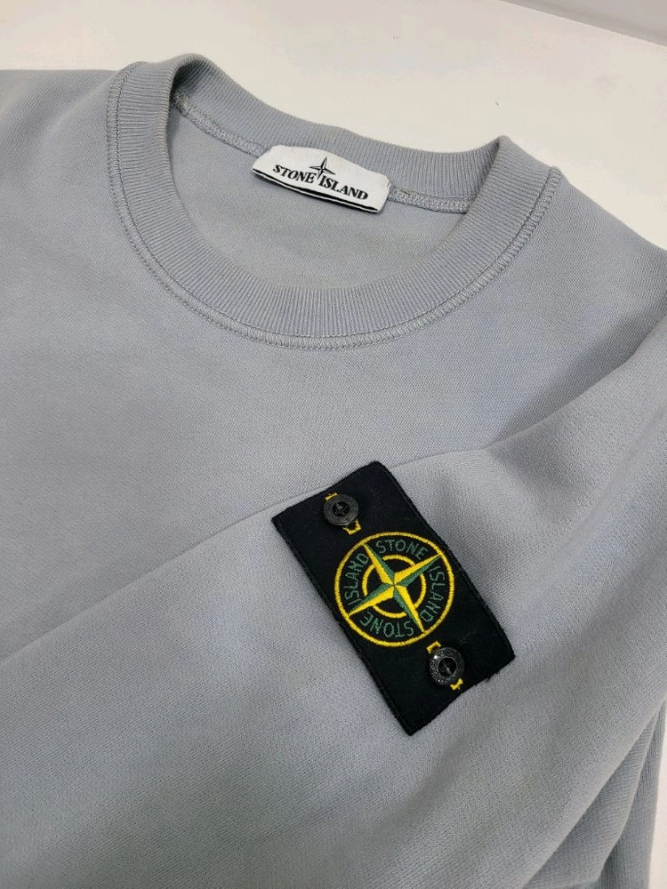 STONE ISLAND 21FW스톤아일랜드 와펜 크루넥 맨투맨/ 남 S 그레이 이미지