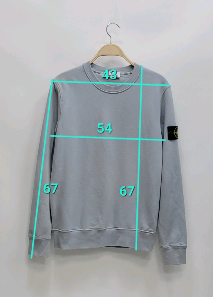 STONE ISLAND 21FW스톤아일랜드 와펜 크루넥 맨투맨/ 남 S 그레이 이미지