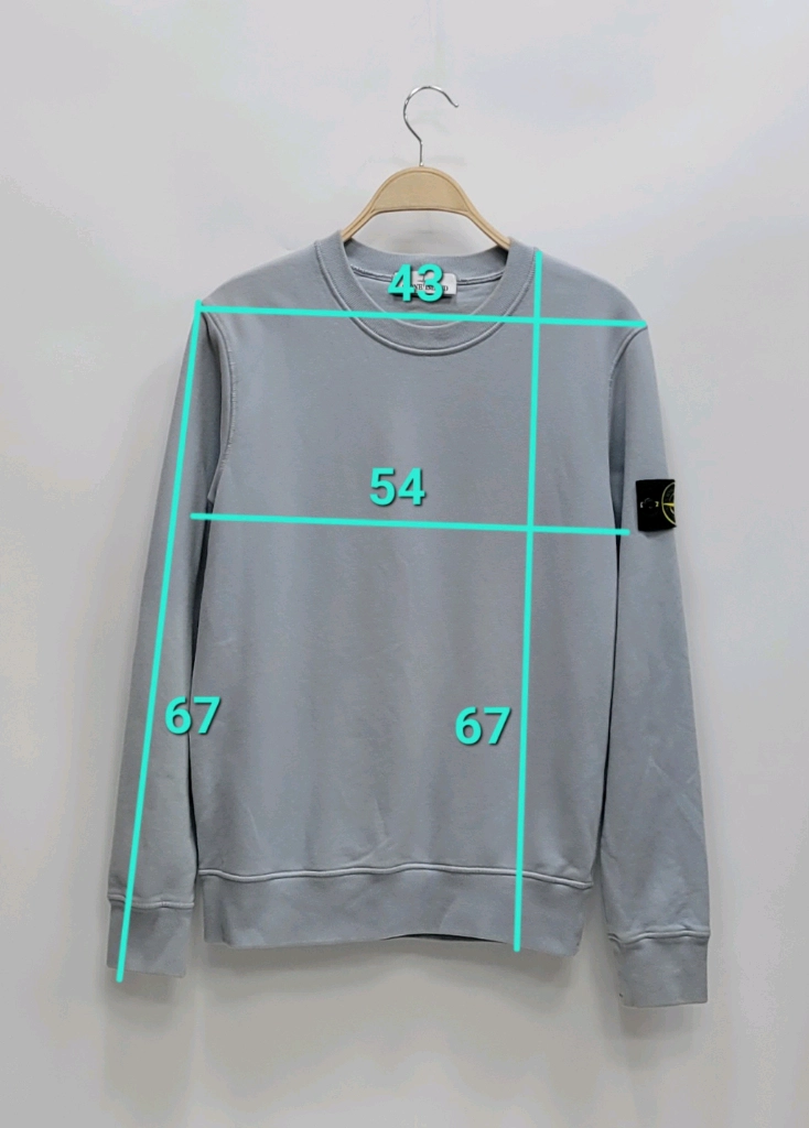 STONE ISLAND 21FW스톤아일랜드 와펜 크루넥 맨투맨/ 남 S 그레이 이미지