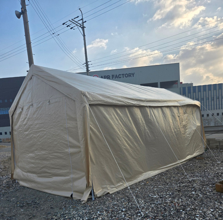 조립식 그늘막 프레임 비닐하우스 간이 천막 창고 주차장 이미지