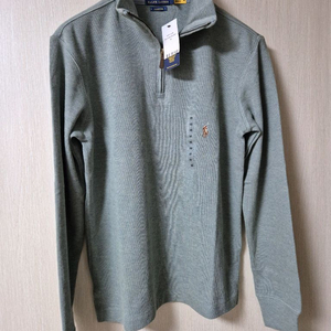 (새제품) 정품 폴로 랄프로렌 반집업 코튼 니트 스웨터 XS 이미지