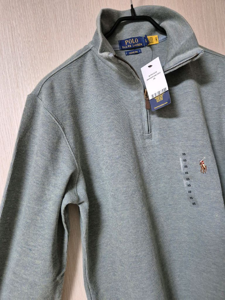 (새제품) 정품 폴로 랄프로렌 반집업 코튼 니트 스웨터 XS 이미지