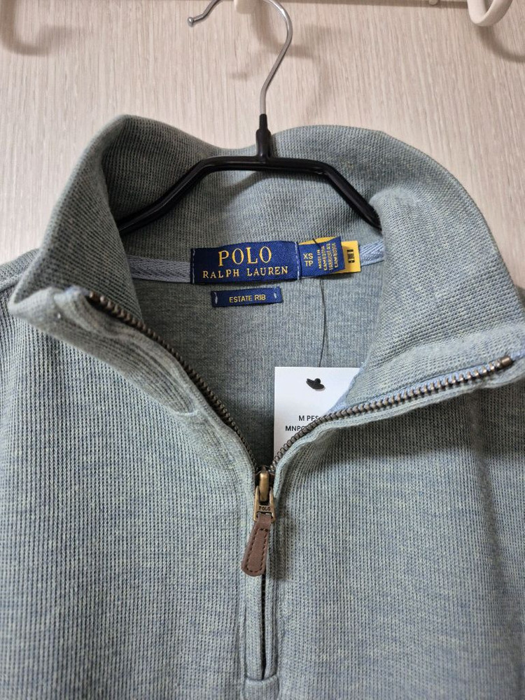 (새제품) 정품 폴로 랄프로렌 반집업 코튼 니트 스웨터 XS 이미지