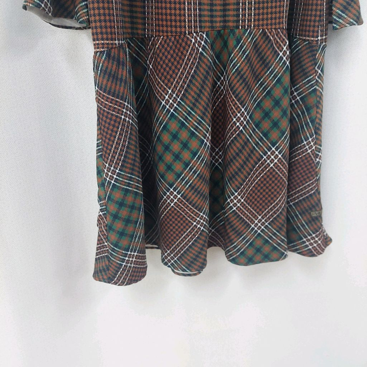 써스데이아일랜드 체크 롱원피스 이미지