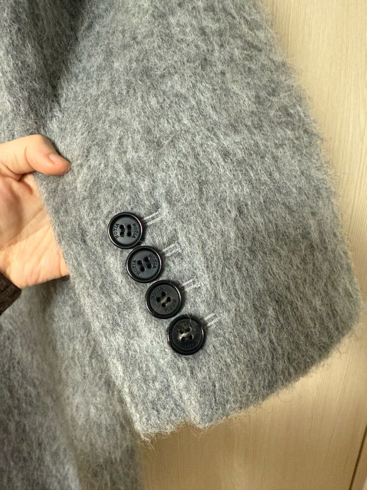 노티아 알파카 싱글 롱 코트 이미지