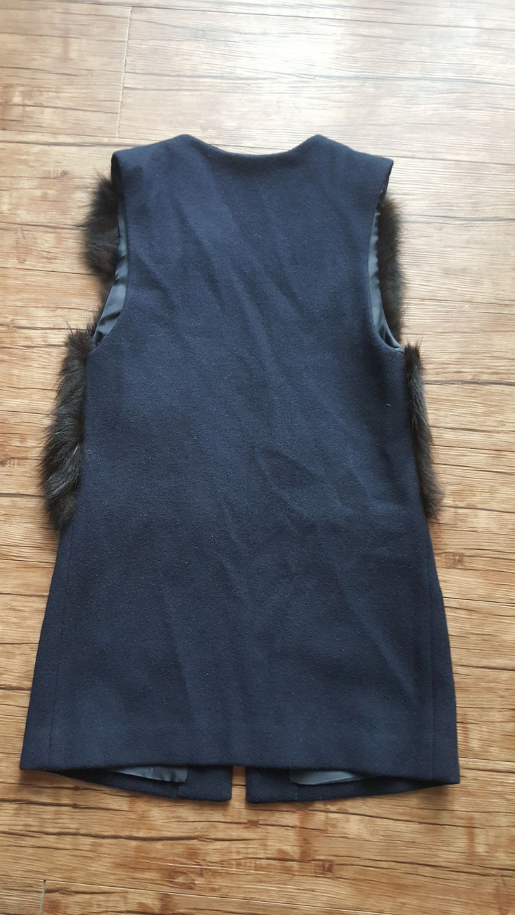 사이즈 55 66 퍼 롱 베스트 롱조끼 지컷 솔레지아 이미지