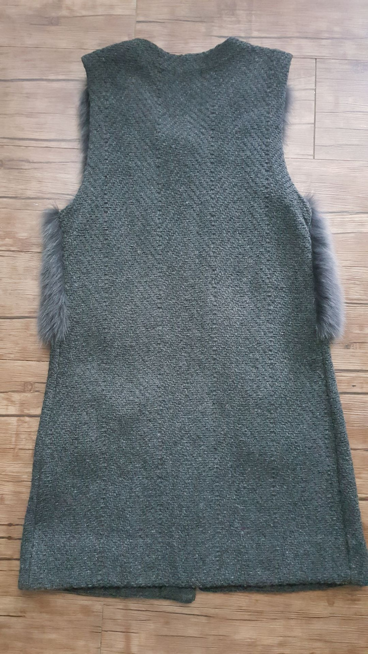 사이즈 55 66 퍼 롱 베스트 롱조끼 지컷 솔레지아 이미지