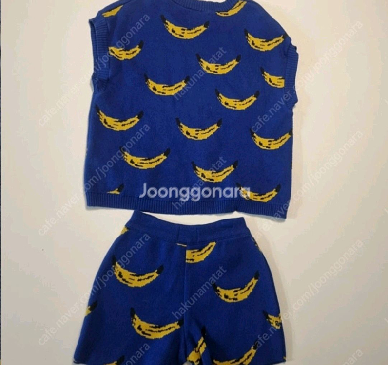 보보쇼즈 바나나 니트 상하셋트 중고 이미지