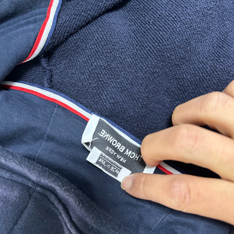 [A급/정품] 톰브라운 네이비 사선 후드집업 이미지