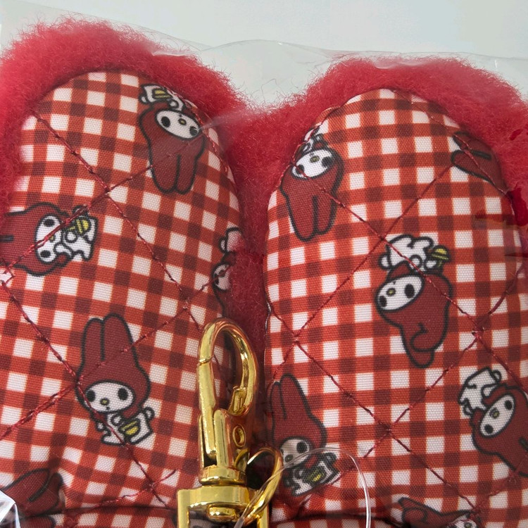 산리오 레드 체크 빨마 빨간 두건 마이멜로디 릴 패스 카드지갑 인형 키링 이미지