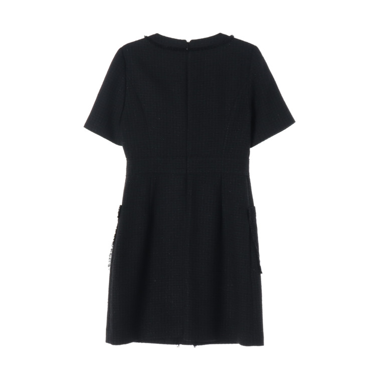 질스튜어트 뉴욕 22FW 반팔 트위드 미니 원피스 블랙 M 이미지