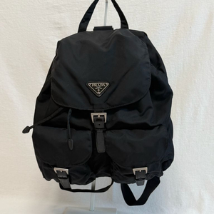 정품 프라다 포코노 나일론 투포켓 미디움 백팩 블랙 이미지