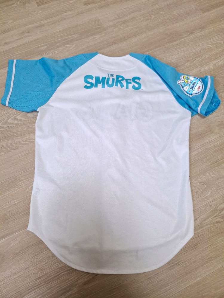 롯데자이언츠 노마킹 말괄량이 스머프 85사이즈 유니폼 이미지