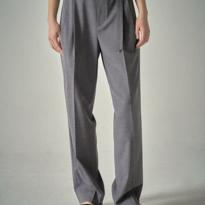 [XS] 파사드패턴 썸머울 벨티드 팬츠 차콜 이미지