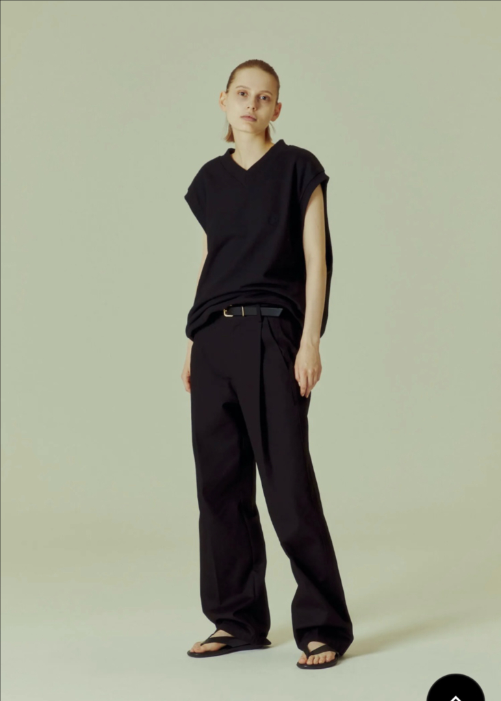 [S] 노앙 로고 브이넥 스웻 베스트 이미지