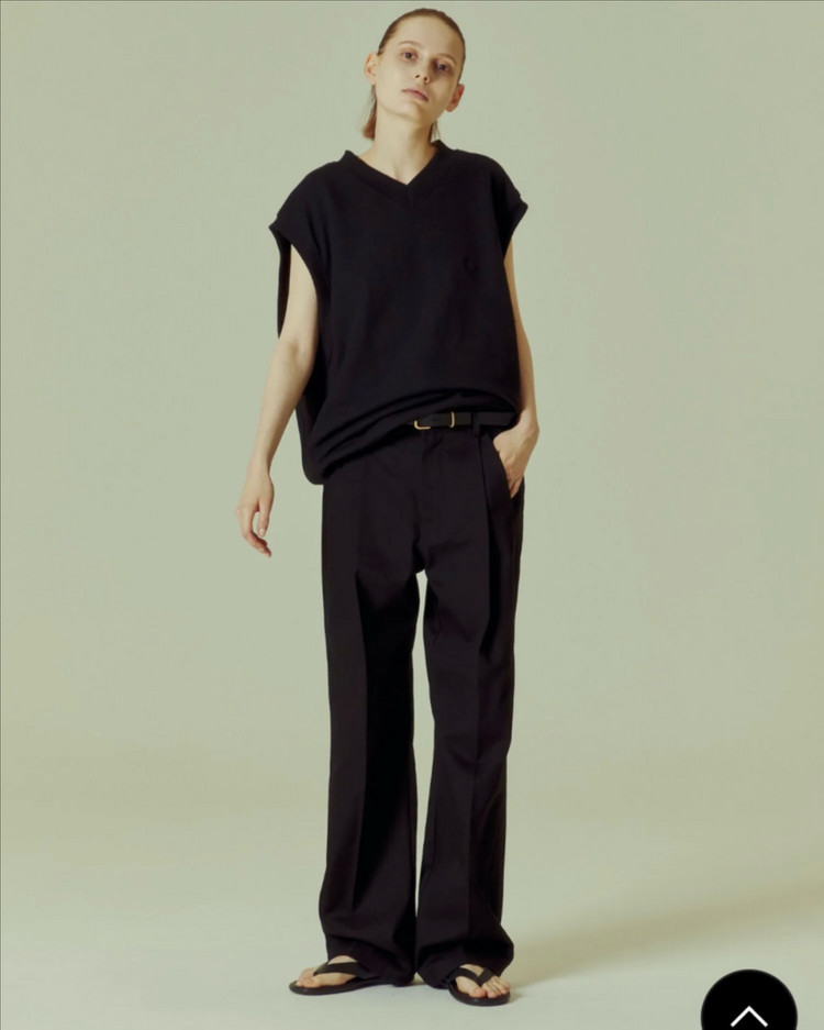 [S] 노앙 로고 브이넥 스웻 베스트 이미지