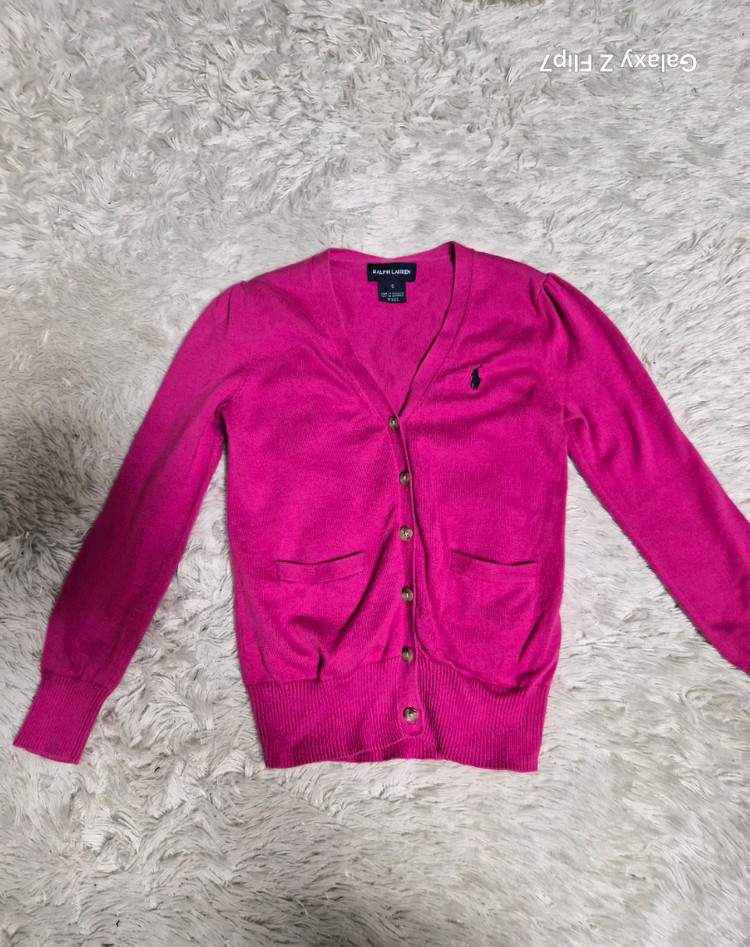 랄프로렌 폴로 핑크 가디건 6사이즈 이미지