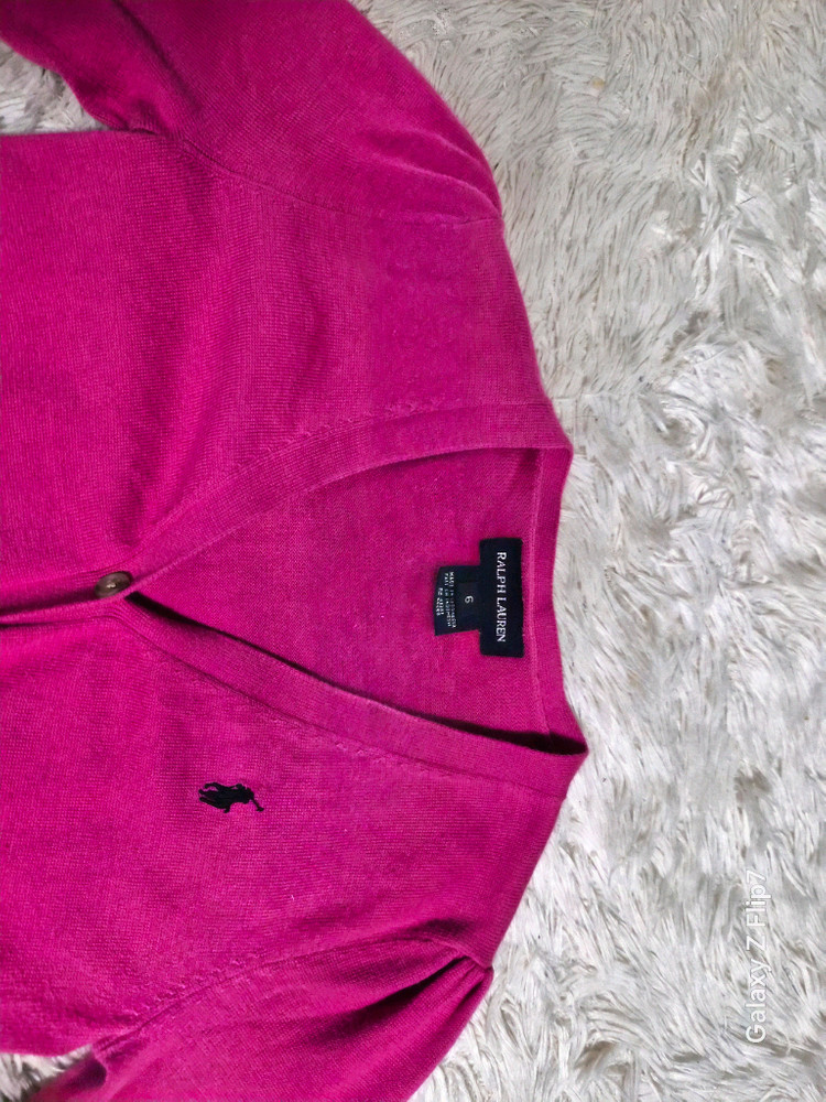 랄프로렌 폴로 핑크 가디건 6사이즈 이미지