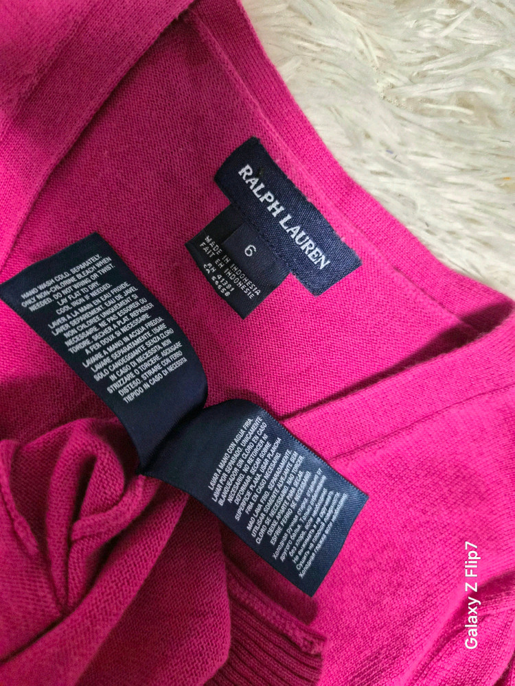 랄프로렌 폴로 핑크 가디건 6사이즈 이미지