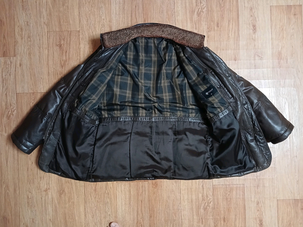 인디안(정품) 남성 구스 다운 (양가죽) 패딩 자켓 (브라운) (95~100슬림) (상태 깨끗하고 좋아요) 이미지