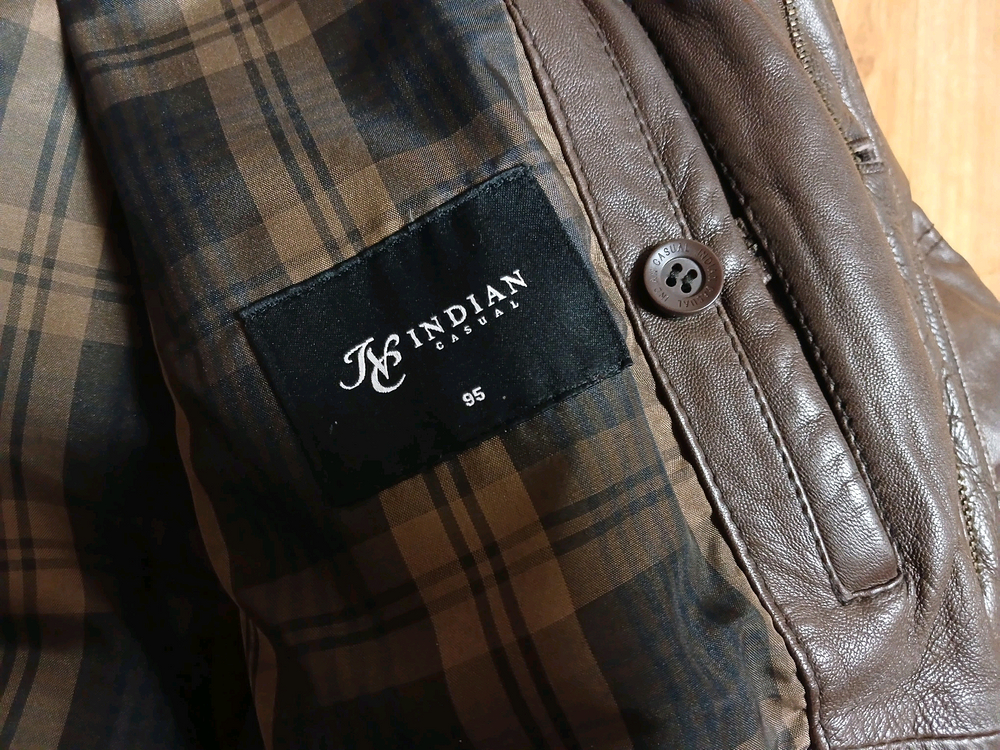 인디안(정품) 남성 구스 다운 (양가죽) 패딩 자켓 (브라운) (95~100슬림) (상태 깨끗하고 좋아요) 이미지