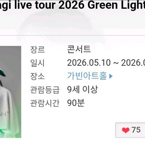 가수 콘서트 VIP석 티켓 이미지